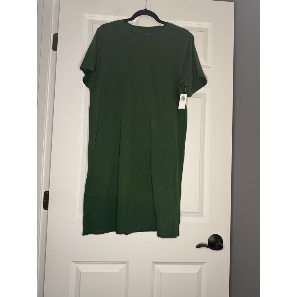 Old Navy Short Sleeve T Shirt Dress Green Medium Tall Nwt
